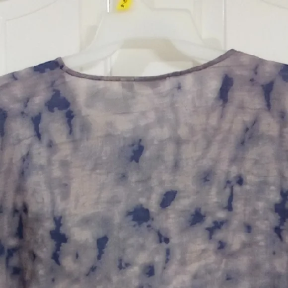 LOGO by Lori Goldstein Purple and Blue Tie-Dye Blouse - Picture 11 of 13